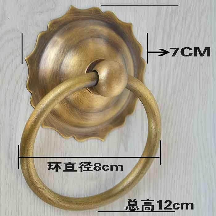 中式彷古纯铜大门拉手对装门环实木门拔圆环拉手古典庭院老式门锁,基础建材,小拉手,淘宝优惠券,粉丝福利购,淘宝优惠卷