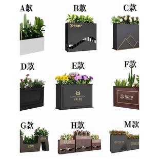 户外不锈钢花箱花坛组合铁艺外摆花箱隔断花槽花架售楼部花盆现货