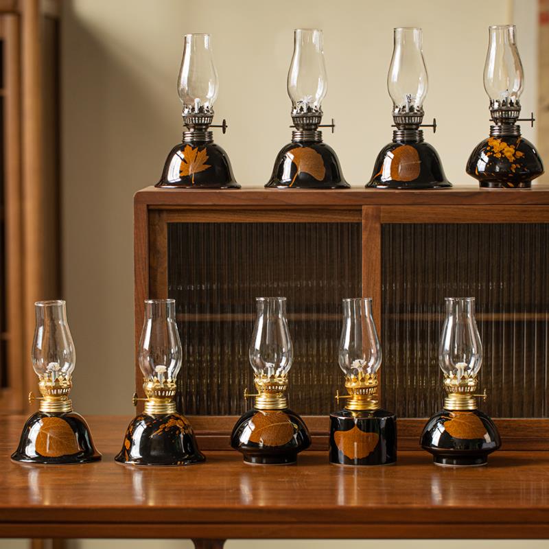 吉州窑木叶系列中式香氛灯氛围灯帐篷灯茶空间摆件酥小灯