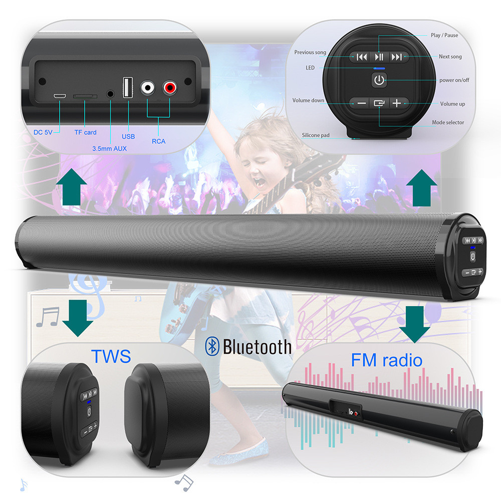 工厂跨境电商热销款BS-10声霸蓝牙音箱桌面家用户外蓝牙音响