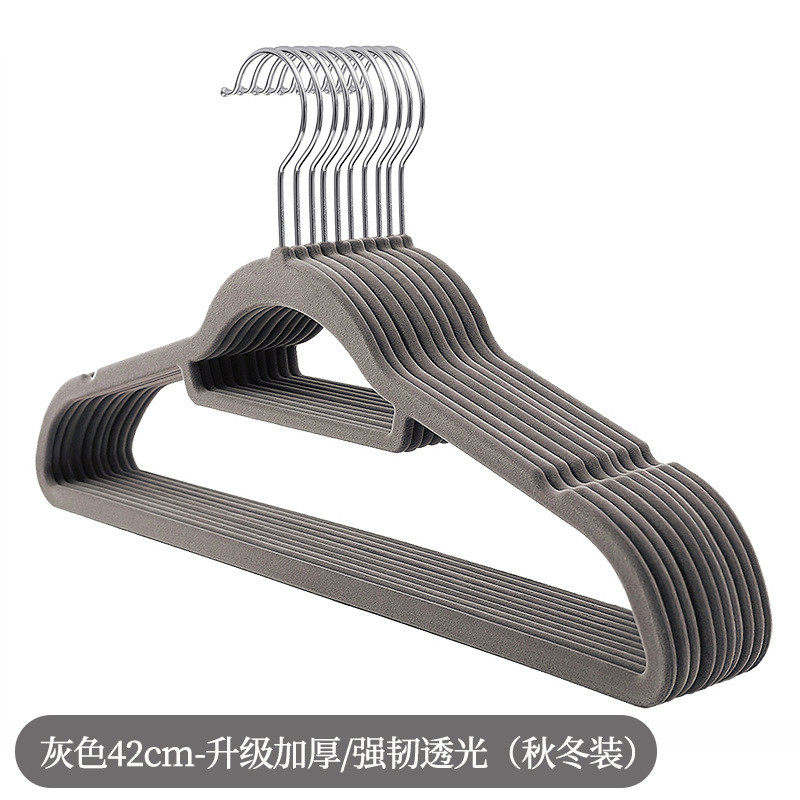 无痕晾衣架子干湿两用家用衣柜整理师衣新品透光批发绒衣架防滑植