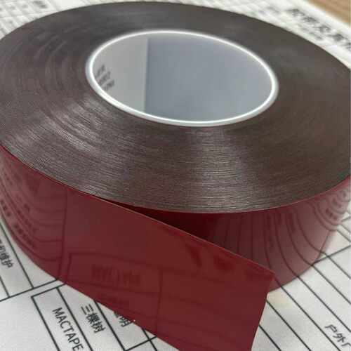 y7100g灰色双面胶带红色膜型离