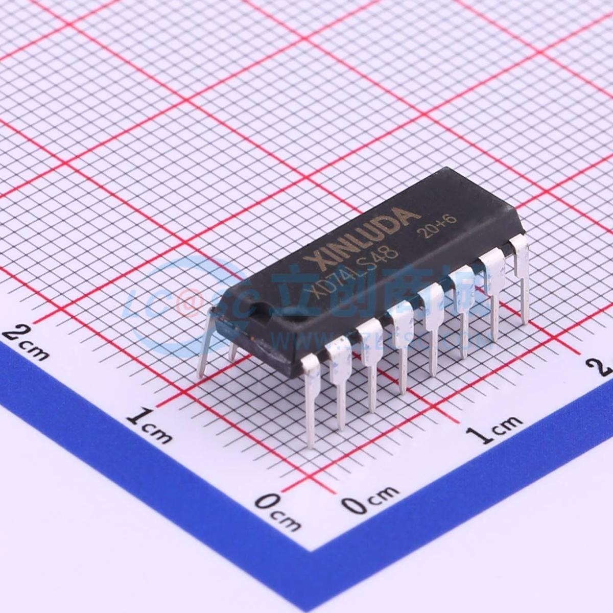 数码管驱动 XD74LS48 DIP-16 原装正品 电子元器件配单