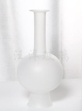 玻璃水培花瓶装饰中式复古仿宋花瓶透明禅意玻璃插花瓶家居摆件