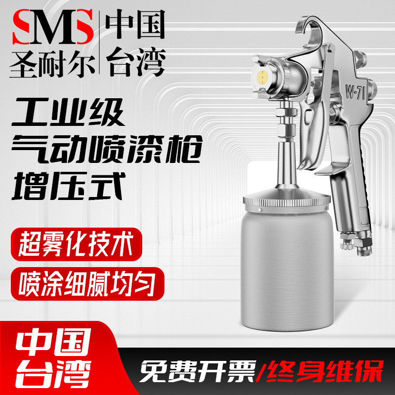 圣耐尔气动喷漆专用喷枪汽车油漆上下壶小型低压高雾化金属涂料