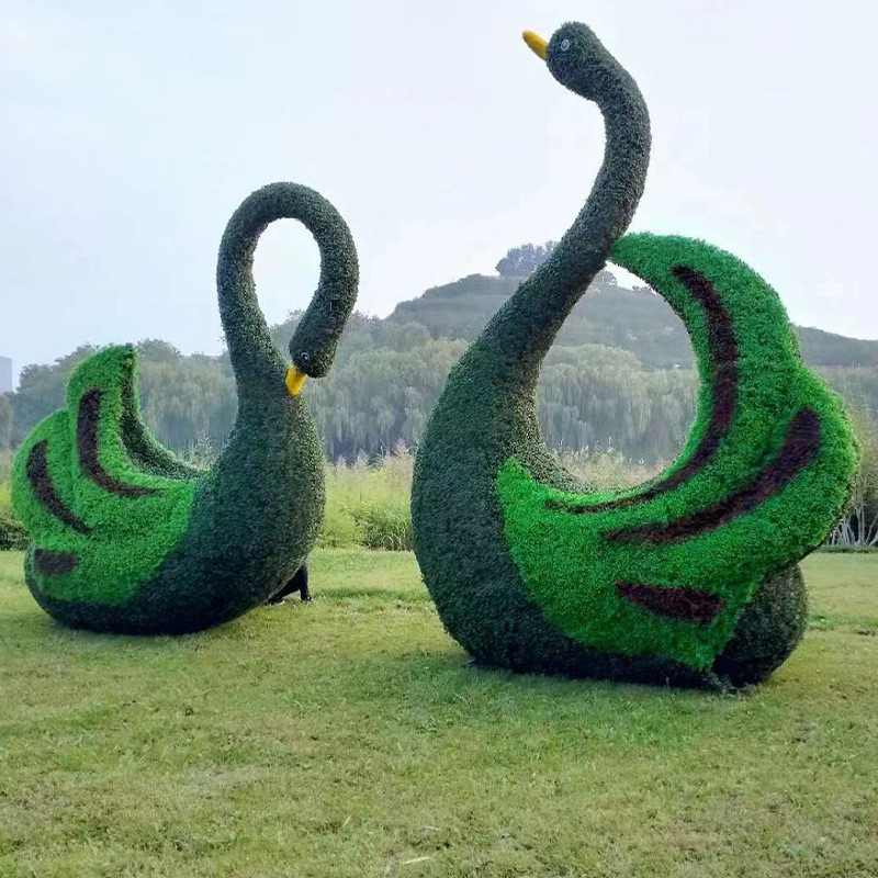 厂家直供基地批发绿雕动物 草雕塑仿真绿植雕塑  景观雕仿真雕塑