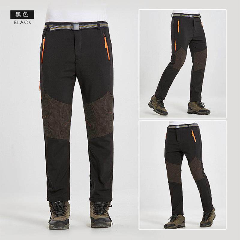 厂家批发软壳裤冲锋裤男女款防水耐磨抓加厚保暖绒内胆运动登山裤