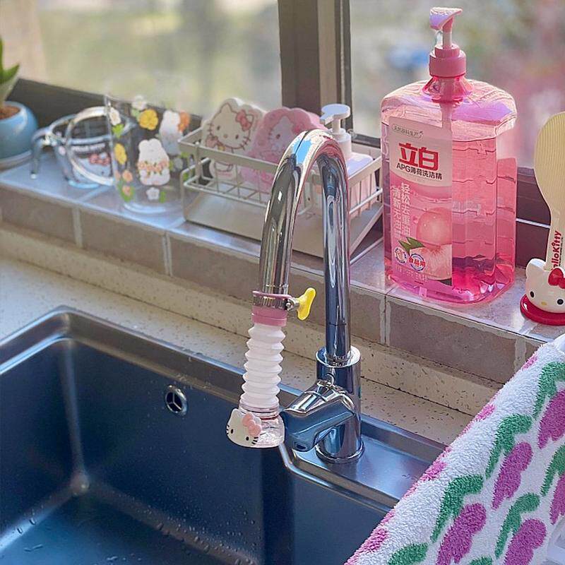 可爱厨房水龙头延伸器防溅水过滤神器套嘴万能接头万向旋转延长管