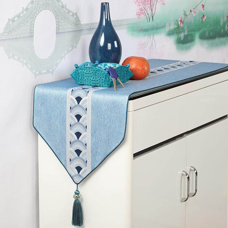 厂家直销五斗柜现代简约桌旗电视柜台布新中式鞋柜长条桌布可定做,居家布艺,桌旗,淘宝优惠券,粉丝福利购,淘宝优惠卷