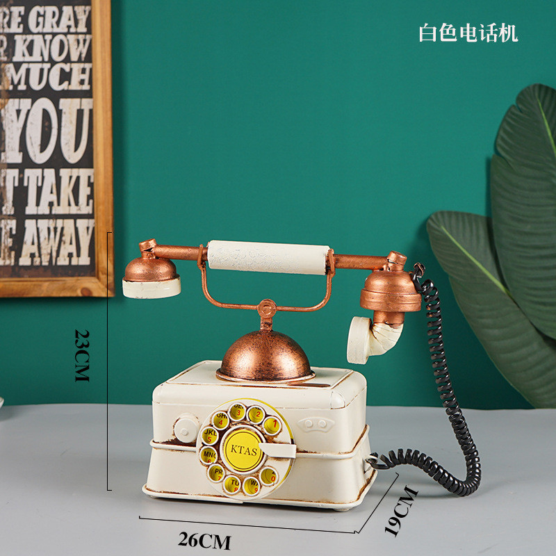 复古电话机座机模型道具摄影的民国时期拍照老上海民国风装饰摆件