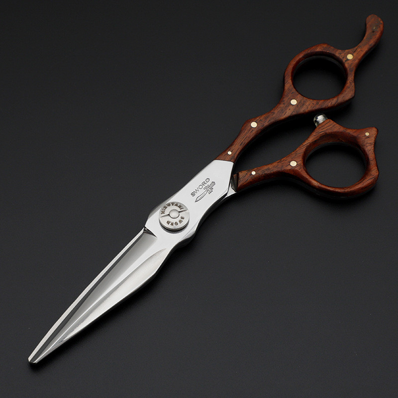 木头柄美发剪刀批发平剪牙剪无痕刘海剪打薄剪套装发廊专用理发剪