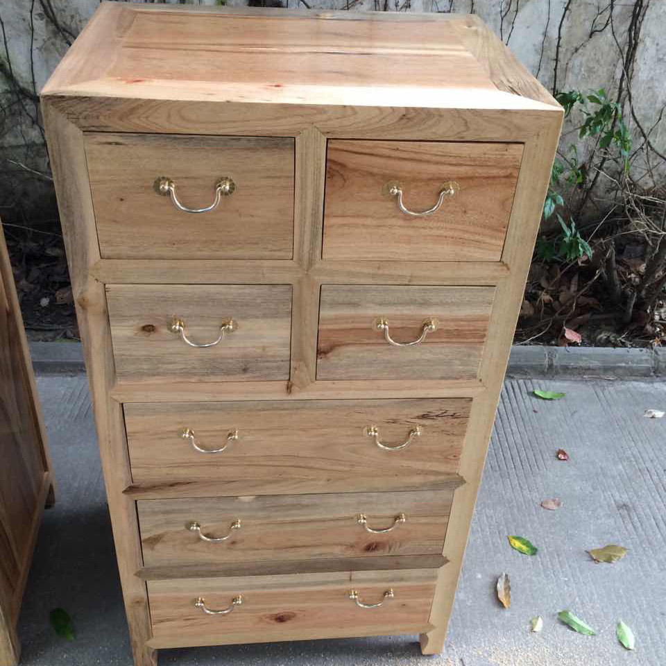 明清古典中式收纳柜七斗柜实木储物柜仿古樟木香樟木家具榫卯整装