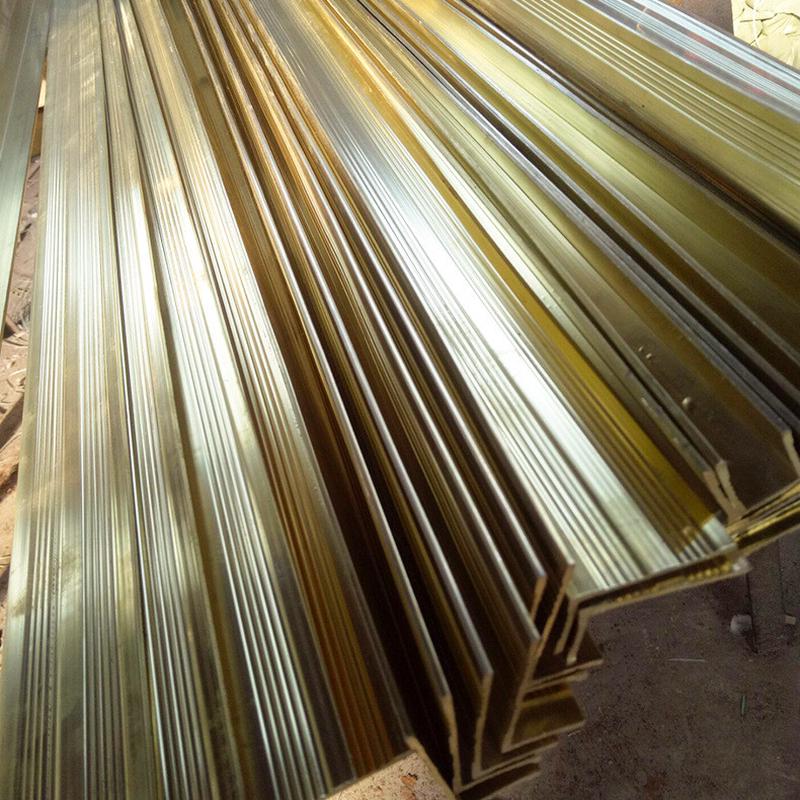 厂家直销防滑加厚l型铜压条楼梯7字型黄铜收边条地板踏步铜条