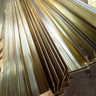 厂家直销黄铜加厚l型铜压条楼梯7字型防滑收边条地板踏步铜条