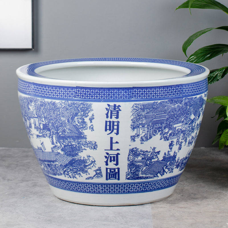 大缸庭院养鱼水池水族陶瓷大号大缸碗莲花盆景德镇特大老式花盆,宠物/宠物食品及用品,桌面缸,淘宝优惠券,粉丝福利购,淘宝优惠卷