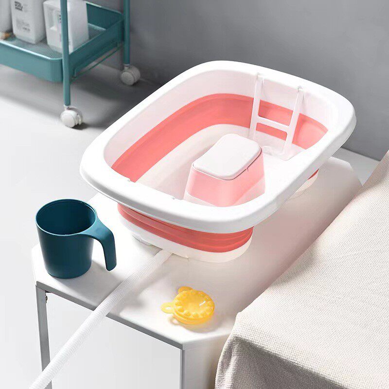 洗头不平躺卧床病人用可折叠老年人盆弯腰床上躺着洗头发专用