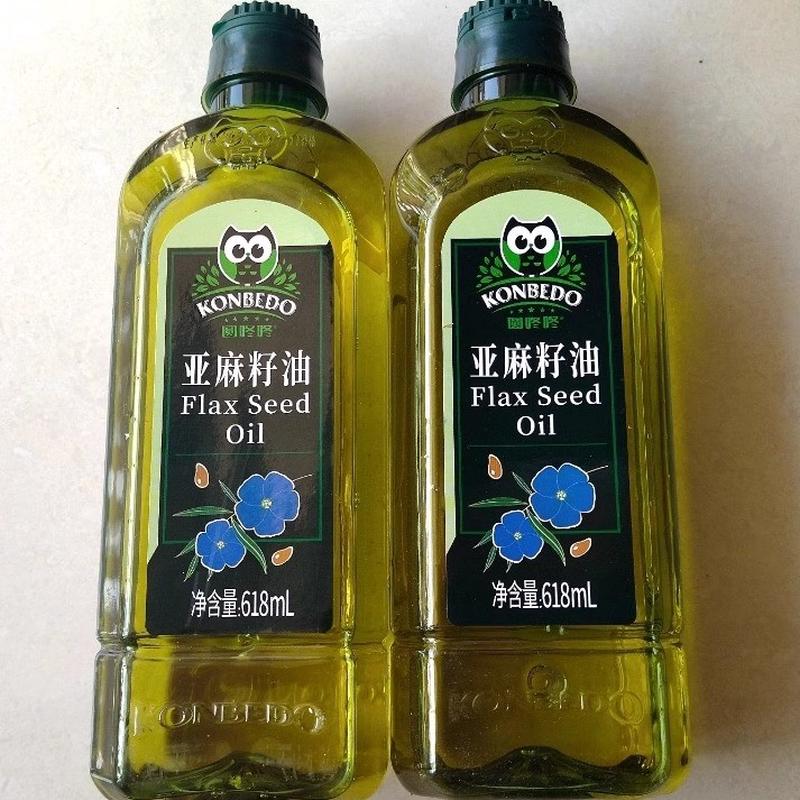 新货圆咚咚纯亚麻籽油亚麻酸内蒙正宗冷榨一级食用油小瓶胡麻油麻