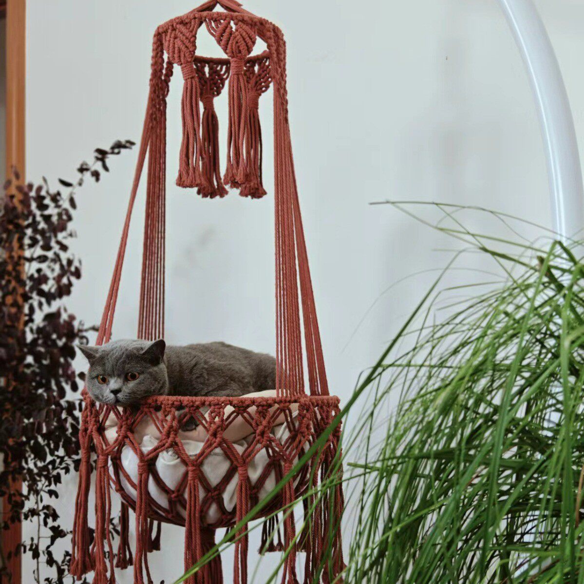 手工编织猫吊床挂窝波西米亚风宠物挂式猫窝悬吊篮秋千摇摇床批发,宠物/宠物食品及用品,猫笼子/猫别墅,淘宝优惠券,粉丝福利购,淘宝优惠卷