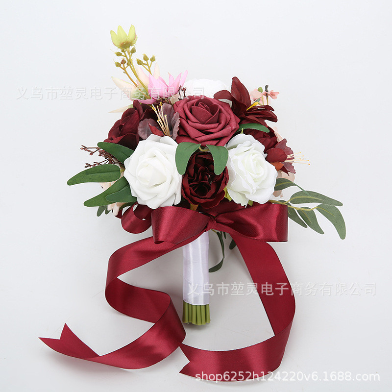 欧式新娘手捧花结婚手捧仿真花婚礼高档束手捧花捧花婚庆用品