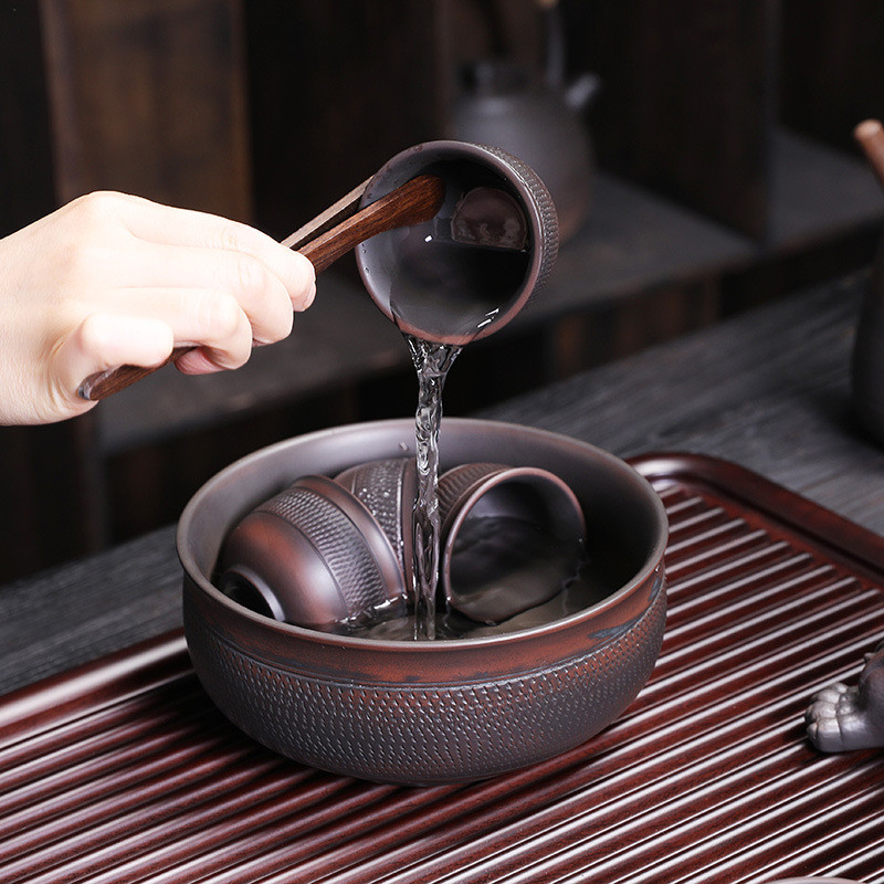 高档礼盒装紫陶功夫茶具套装中式茶道三才盖碗家用泡茶壶