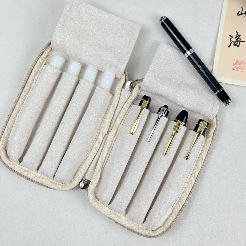 布邑刺绣笔袋八支装钢笔收纳包大容量拉链笔袋便携式笔包,文具电教/文化用品/商务用品,笔袋,淘宝优惠券,粉丝福利购,淘宝优惠卷