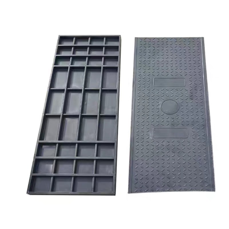 玻璃钢电力电缆井盖板槽方形盖板变电站弱电防水卡排水沟复合盖板