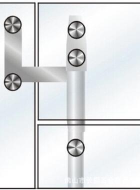 不锈钢固st-m016长玻璃摇门曲型顶轴304推拉门五金配件