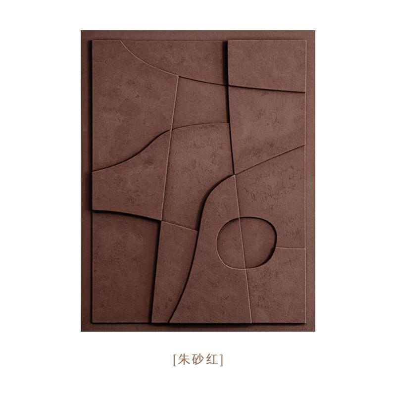 设计师软装别墅客厅玄关立体木雕装饰画样板间实物浮雕挂画北欧风