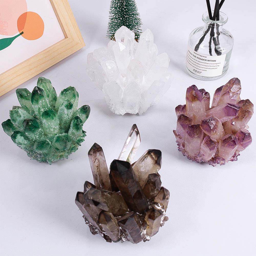 天然水晶晶簇矿石标本家居办公桌面装饰摆件消磁工艺品观赏石批发,家居饰品,装饰摆件,淘宝优惠券,粉丝福利购,淘宝优惠卷