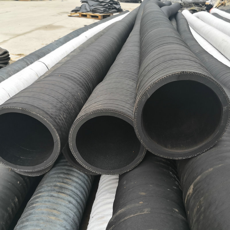 橡胶管供应高压夹布钢丝厂家黑色夹布输送纹面橡胶泥浆喷砂管