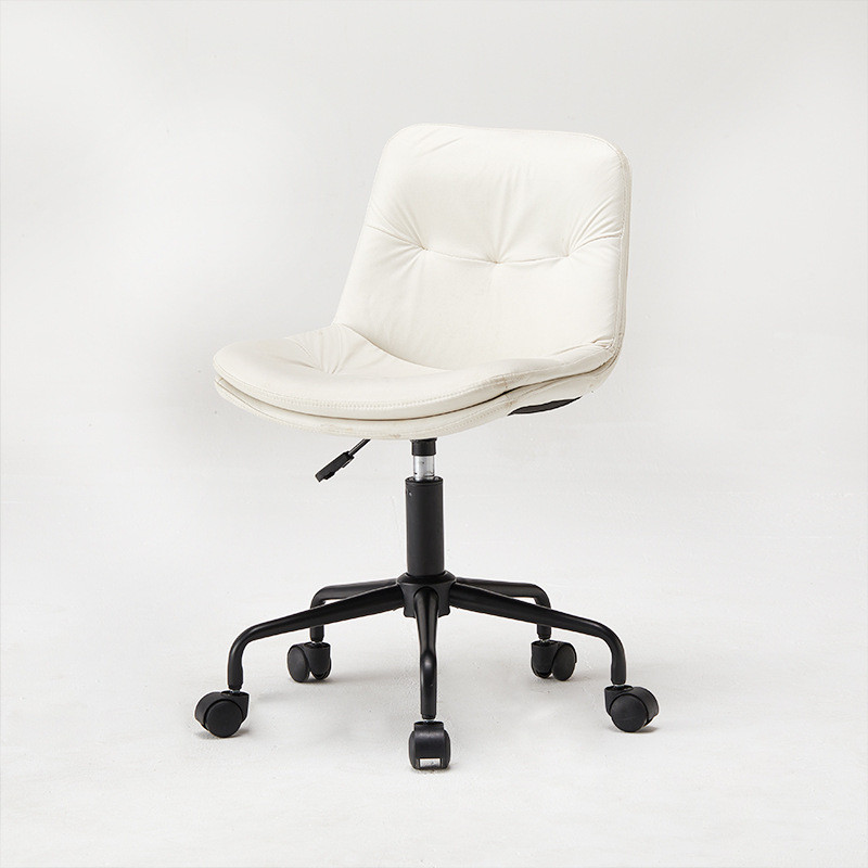 批发白色椅子皮质办公转椅卧室化妆椅家用书桌电脑椅可旋转靠背椅