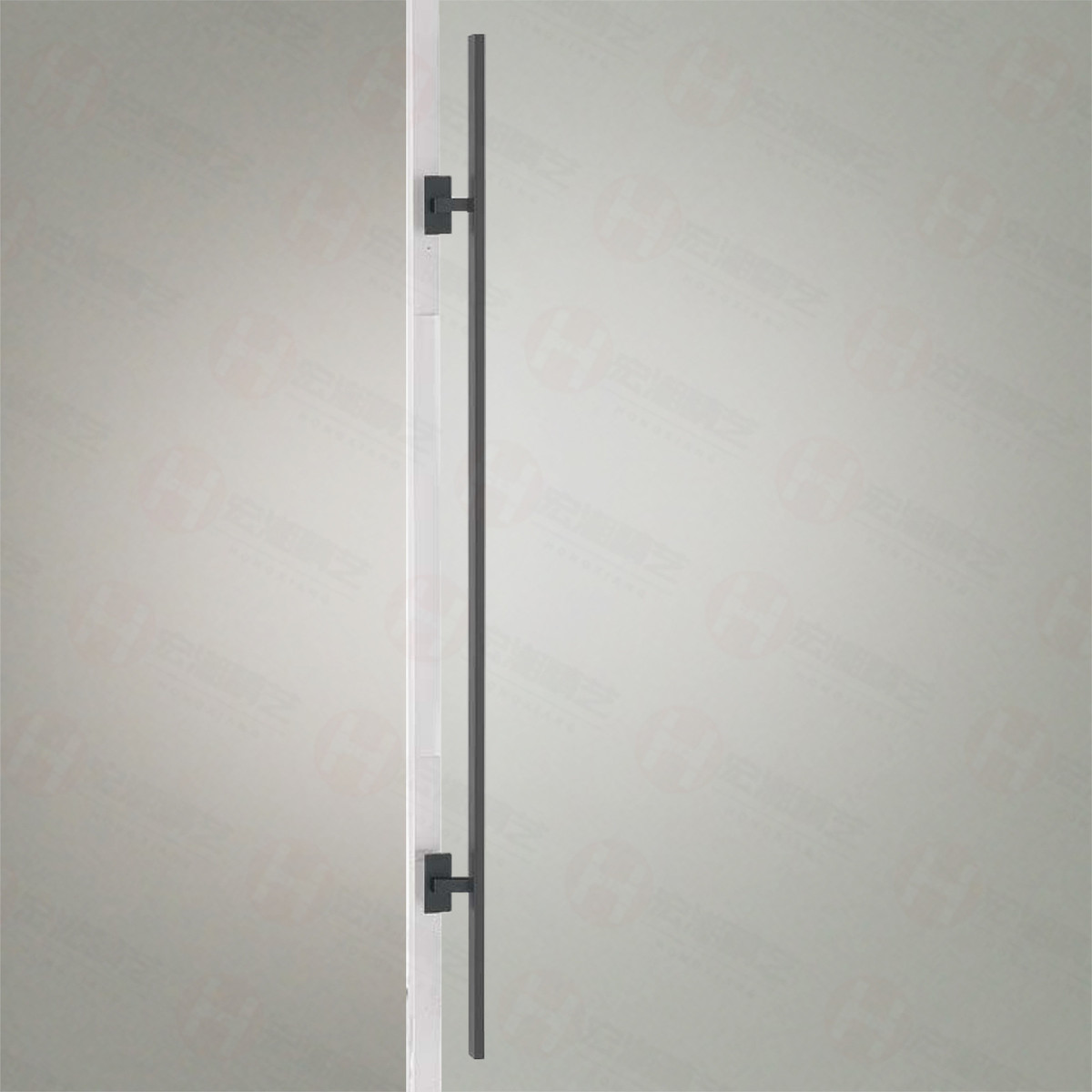 304不锈钢咖啡店酒席玻璃门酒店门店大门包厢简约方管长拉手