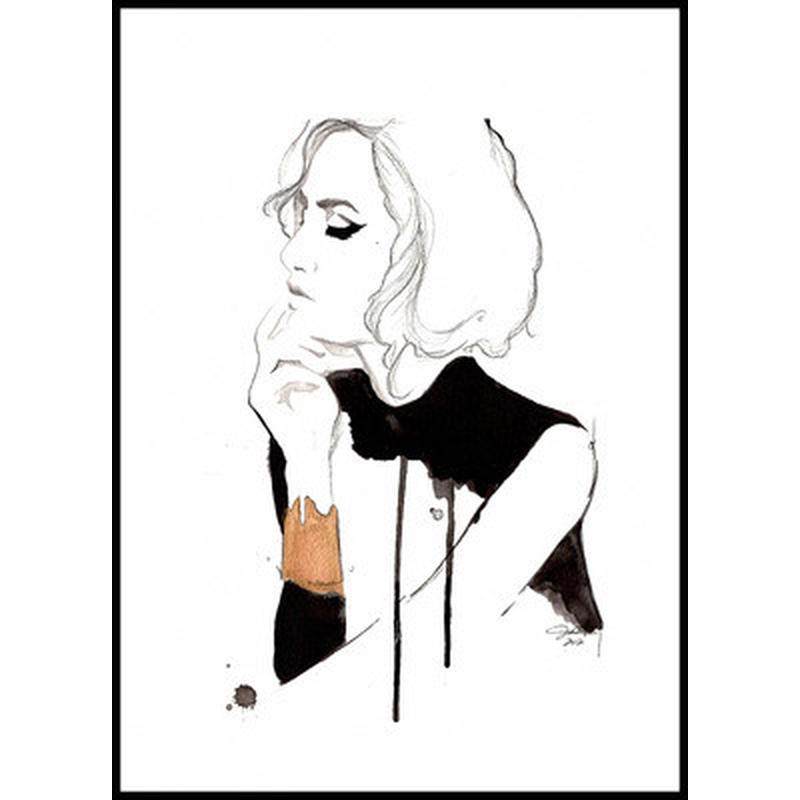 卧室床头挂画服装店人物玄关装饰画壁画走廊装饰墙面ins现代简约