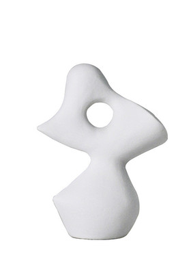 现代简约异型陶瓷黑白花瓶摆件酒店台面书柜民宿插花花器软装摆件