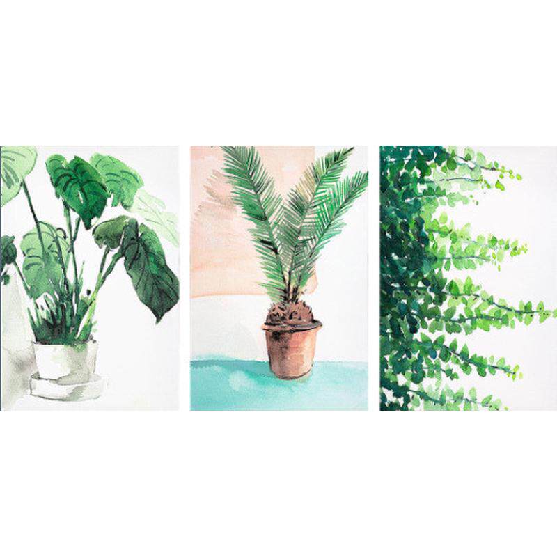 2023年三联满钻外贸植物装饰画销售