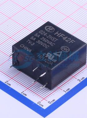 功率继电器 HF42F/024-2HST DIP,12.8x24.4mm 6 24V 电子元器件
