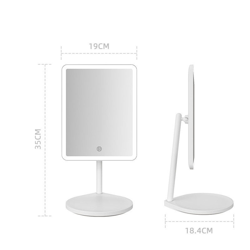 led化妆镜子三色灯光收纳台式桌面镜梳妆镜光化妆补方形镜子,家庭/个人清洁工具,随身化妆镜,淘宝优惠券,粉丝福利购,淘宝优惠卷