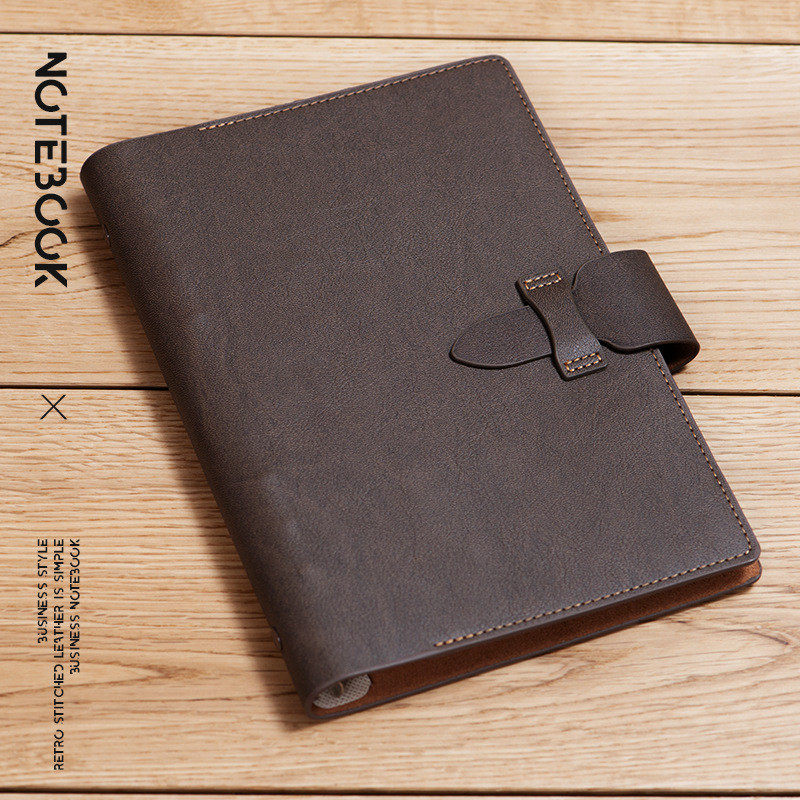 新款复古二层活页夹搭扣活页笔记本本子可拆卸牛皮商务办公记事本,文具电教/文化用品/商务用品,手帐/日程本/计划本,淘宝优惠券,粉丝福利购,淘宝优惠卷