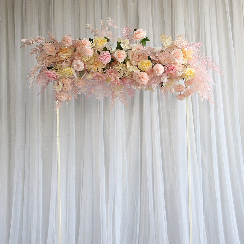 新款成品花艺花条套系绢花背景挂花排盆花路引花花婚礼堂花点花条