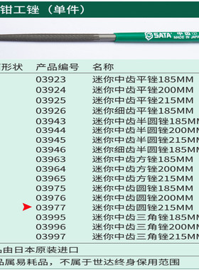 世达工具迷你钳工小锉刀套装单个锉锉刀03923/03924/03925/0326