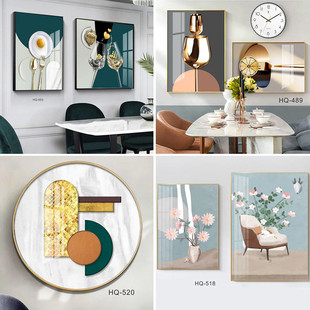 餐厅装饰画沙发背景墙晶瓷画餐厅玄关画制电表箱挂画卧室床头画