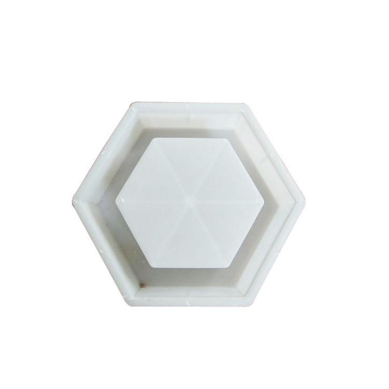 20*6河道水利护坡平面模具六角护坡实心草坪砖六棱块水泥塑料模具