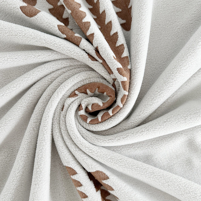 工厂现货摇粒绒椅套提花针织面料沙发套弹力布料布匹批发四季通用