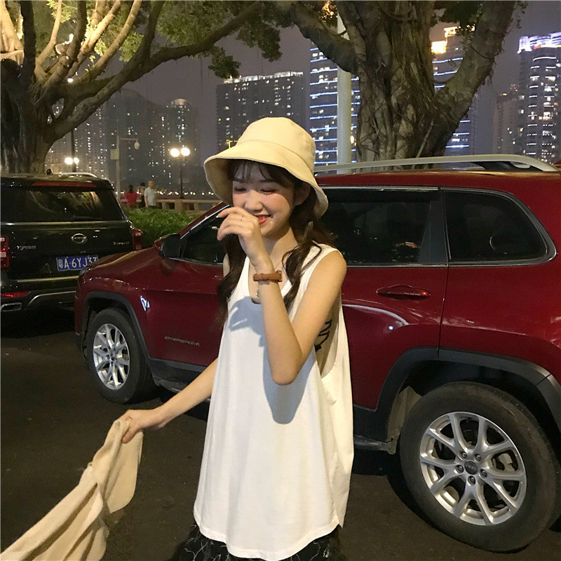 运动小背心女外穿潮韩版夏天女装宽松无袖T恤夏上衣吊带打底ins潮