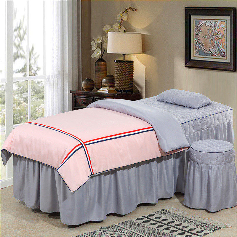 美容床罩夹理疗纯素色美容院按摩棉四件套spa床厂家批发,床上用品,床品套件/四件套/多件套,淘宝优惠券,粉丝福利购,淘宝优惠卷