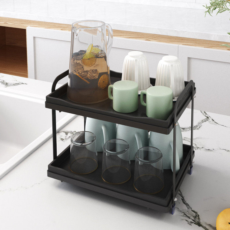 杯子沥水架收纳置物架带托盘家用茶水杯架倒挂玻璃杯架子双层茶盘,家庭/个人清洁工具,杯架,淘宝优惠券,粉丝福利购,淘宝优惠卷