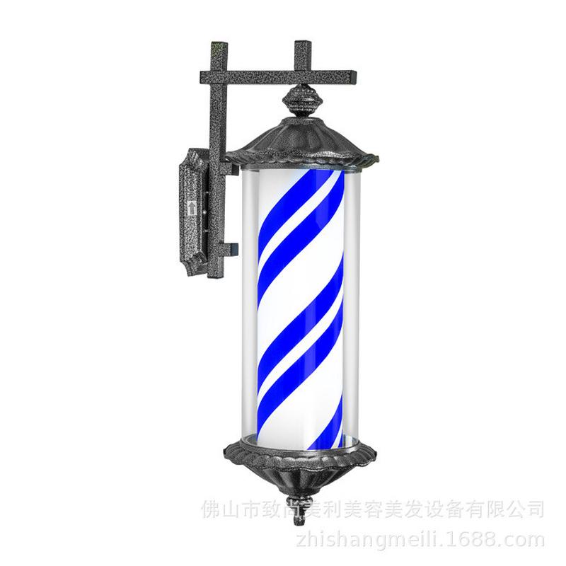 美发转灯标志灯发廊欧式复古美容院美发理发店led转灯挂墙罗马灯
