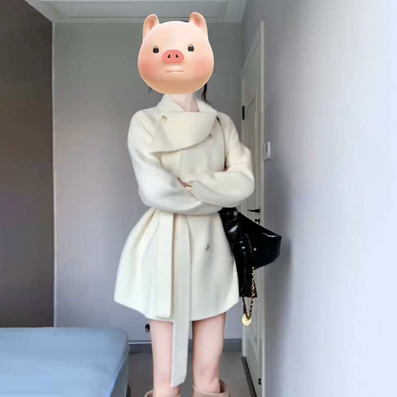 高货速发富家千金穿搭短款呢子大衣女秋冬季高级感小个子加厚收腰