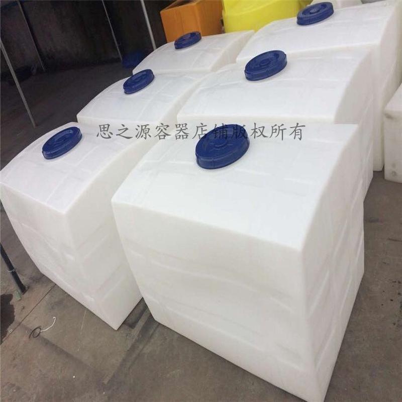 加厚卧式900斤长方形水箱运输塑料水罐500L环卫洗地机车载大水桶