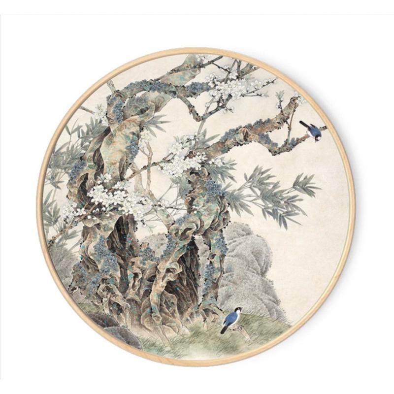新中式玄关装饰画客厅沙发背景墙餐厅挂画花鸟字画水墨画